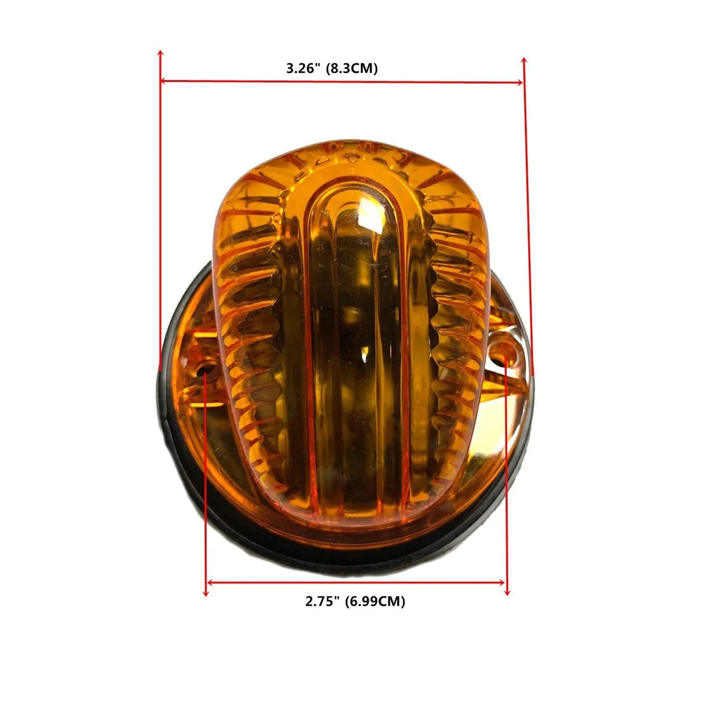 LED roof cab light kit with yellow lampshade, measuring 83mm with T10 bulbs and installation components