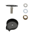 Black stainless steel glass washer with ABS base and copper hose connection