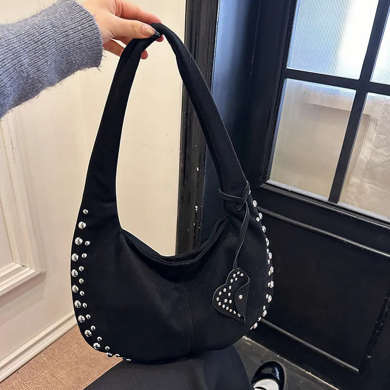 Women's soft plush strapless tote handbag in retro style carried underarm