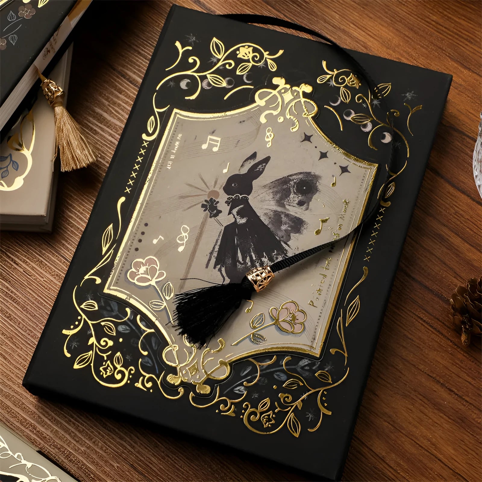 THALO retro art gothic style notebook in A5 size with animal and maze cover designs