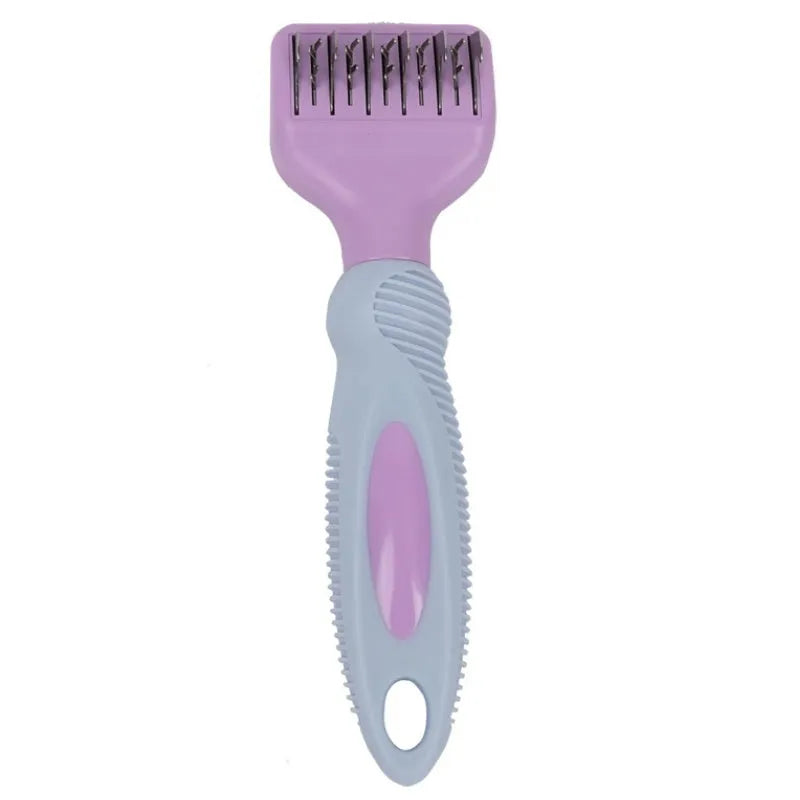 Stainless steel pet grooming comb with four different comb types