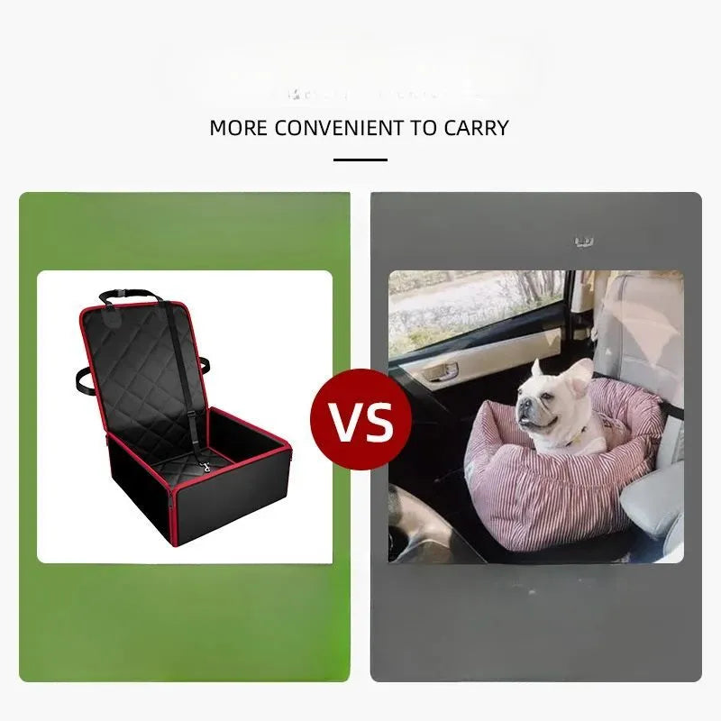 Big dog car seat pad with non-slip base, size 42x42x20cm, in black colour
