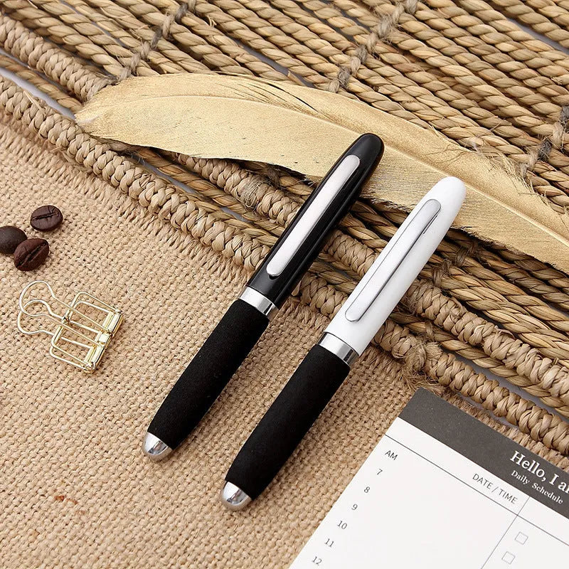 EVA metal cap mini ballpoint pen showing 112mm length, metal construction, and seven colour options