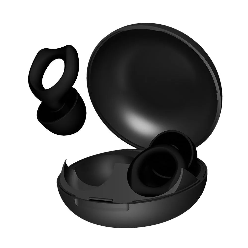 Super anti-noise silicone soundproof earplugs in black, blue, green, purple, and white colours