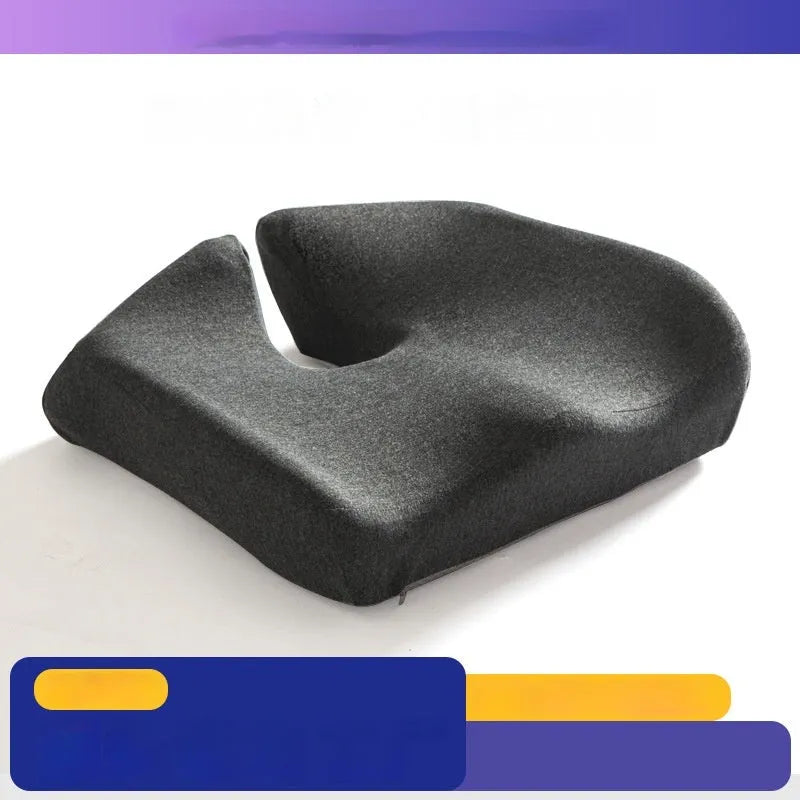 Memory foam office chair cushion measuring 36x40x11cm in solid grey colour for waist support