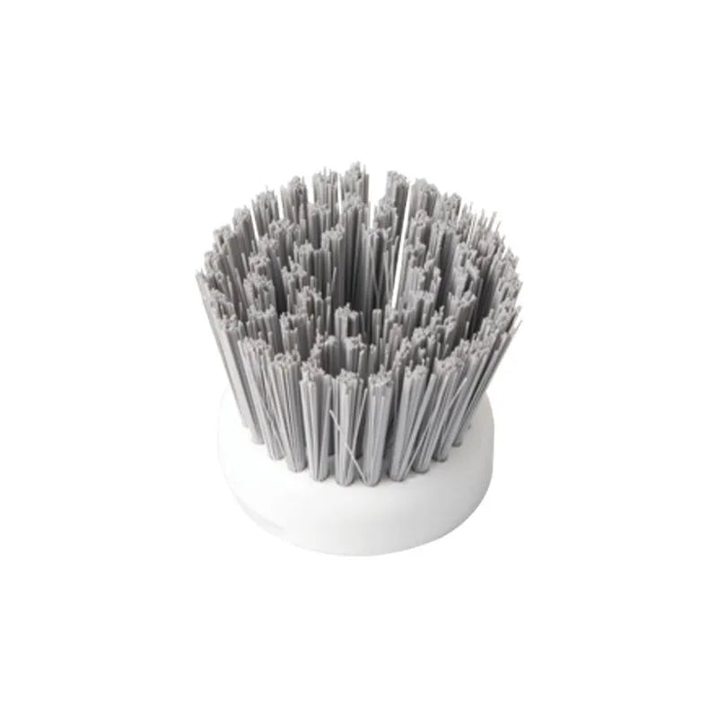 Milk white and mint green dish brush with soap dispenser in handle and non-scratch bristles