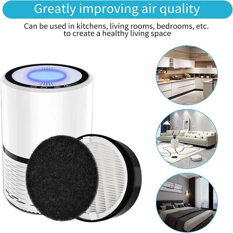 Levoit LV-H132 compatible air purifier filter replacement measuring 19x19x6.3 cm