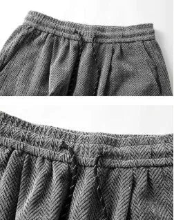 Women's plus-size lightweight fleece-lined hollow-out trousers in a straight-leg style.