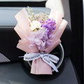 Handmade dried flower bouquet car air vent perfume ornament with fragrant slice