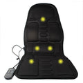 Black electric heating massage mat with infrared physiotherapy function and adjustable speed control