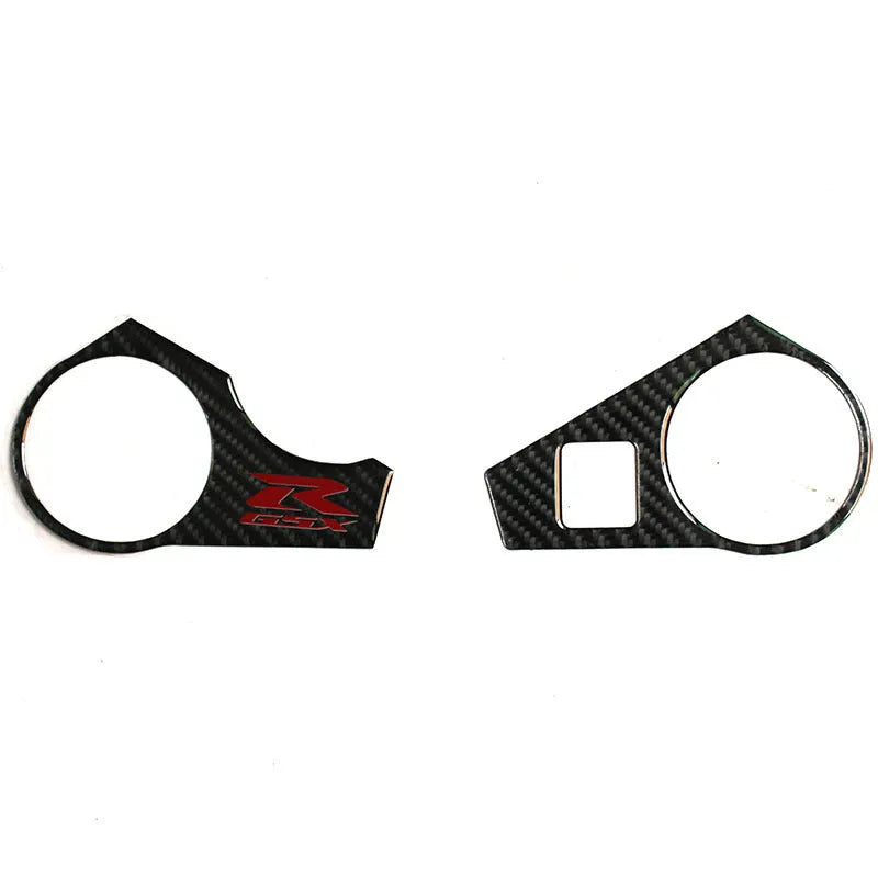 Black carbon fibre style motorcycle sticker for SUZUKI GSXR1000 L1 upper connective plate