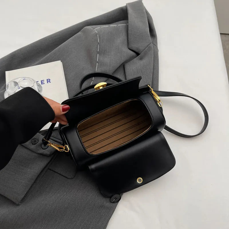 Women's personalised shoulder messenger bag in casual style with letter detailing and decorative stitching