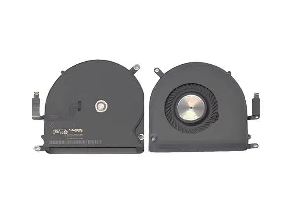 MacBook Pro A1398 cooling fan replacement part with colour-coded variants for different laptop year ranges