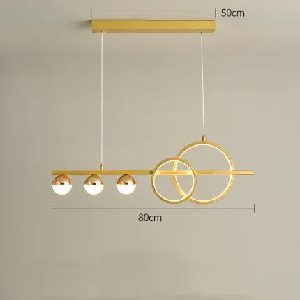 Modern rectangular Nordic style ceiling light in black or gold, featuring remote control dimming.