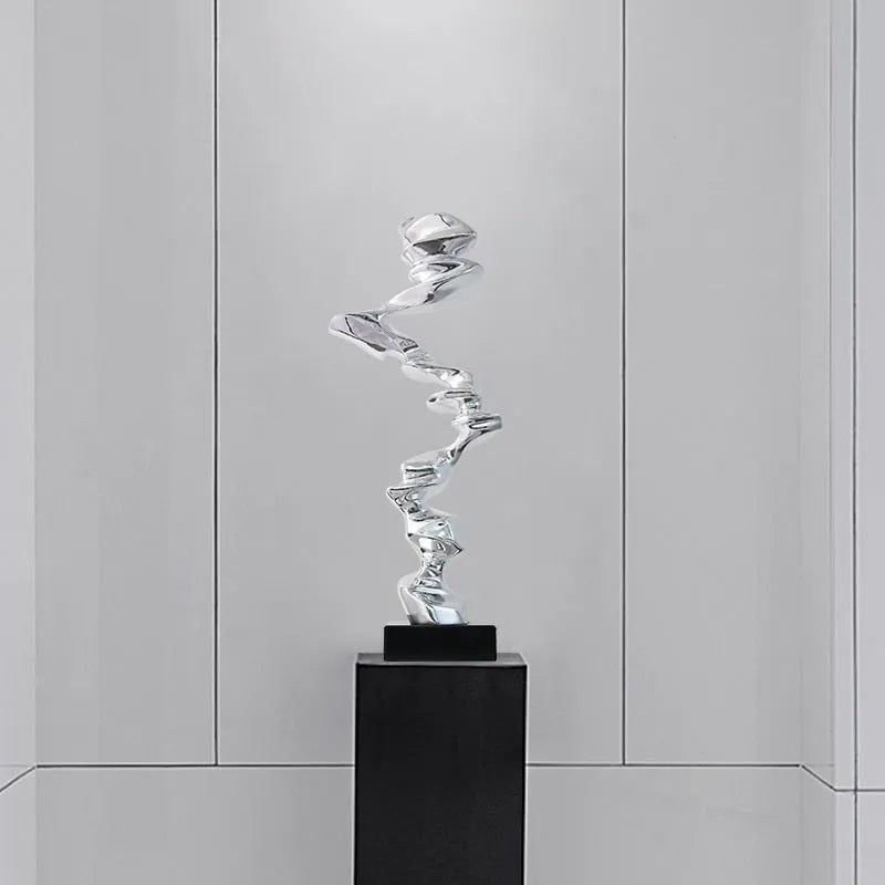 Abstract still life decorative ornament in modern minimalist style made from resin and plastic.