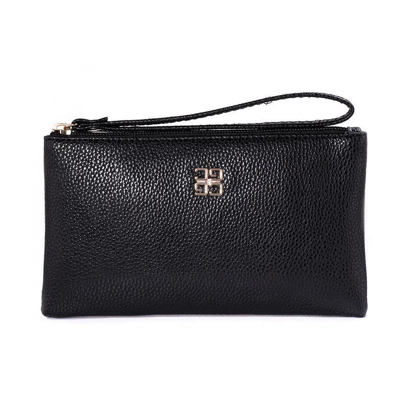 Long 55-inch strap crossbody phone wallet handbag in PU leather, shown in a solid colour.