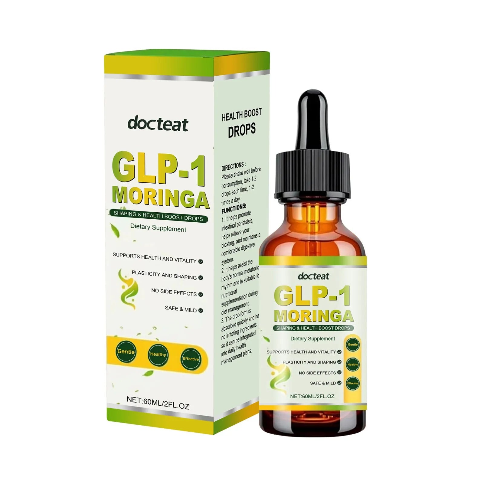 60ml bottle of Horseradish Tree Drops pure formula liquid extract with dropper.