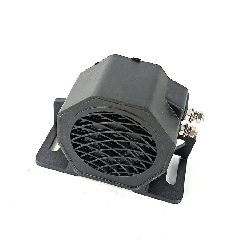 Black GQ-208A 12-80V universal reversing horn for vehicle safety alerts
