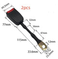 Car seat belt buckle with 20cm steel wire base for 21cm insert width vehicle compatibility