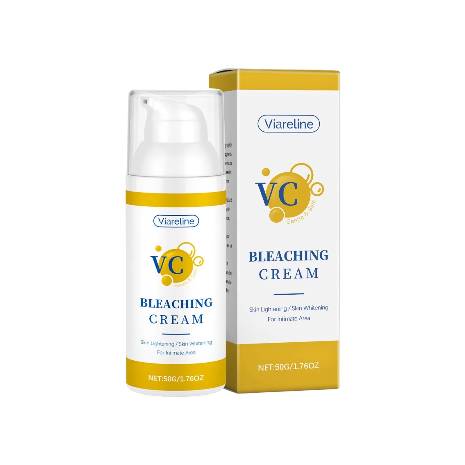 50g jar of vitamin C whitening cream with lightening ingredients for skin tone evening