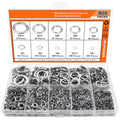 304 stainless steel spring lock washer combination box containing 900 pieces with sizes ranging from 2mm to 12mm