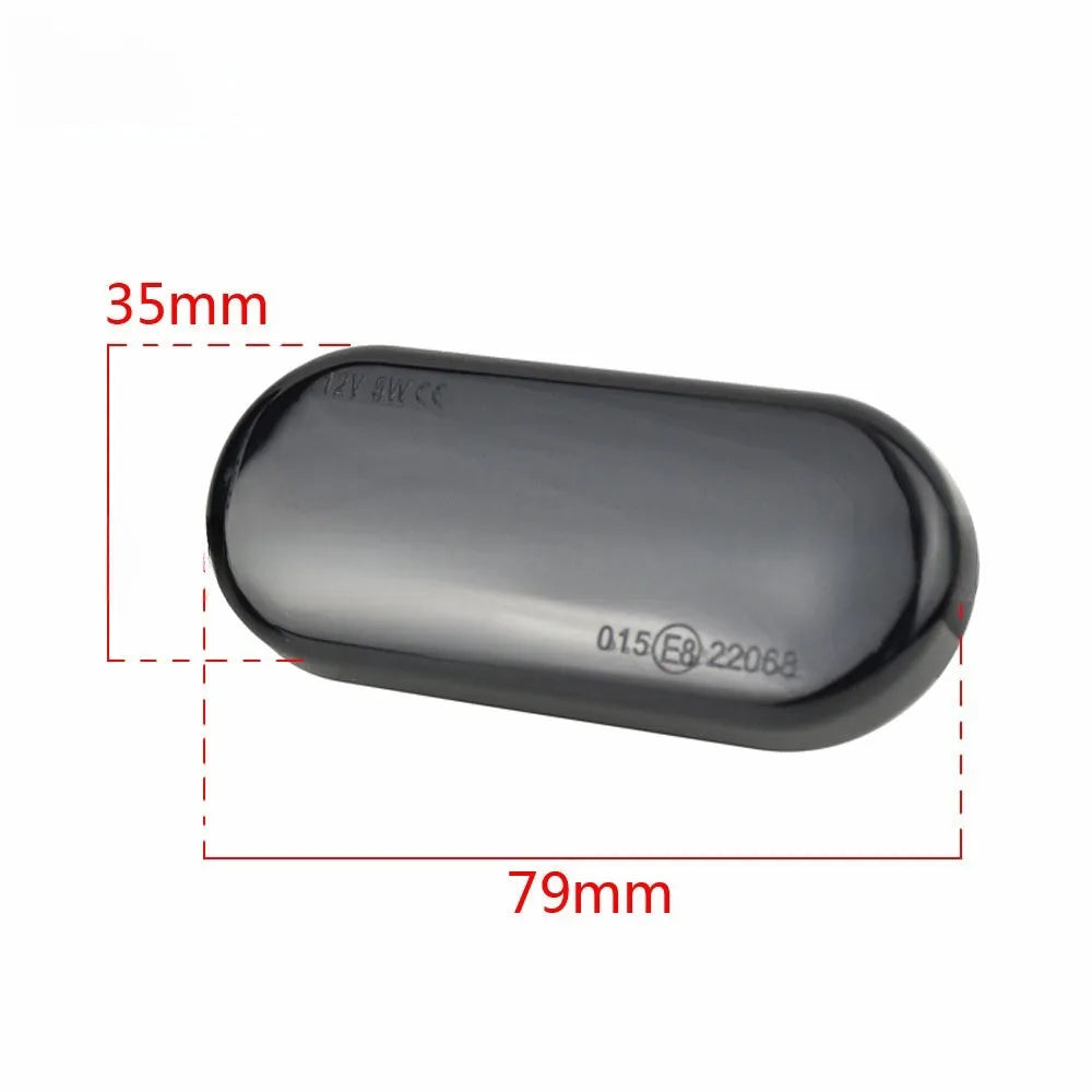 Skoda Octavia flowing water style side turn signal indicator light in blackened ABS plastic housing