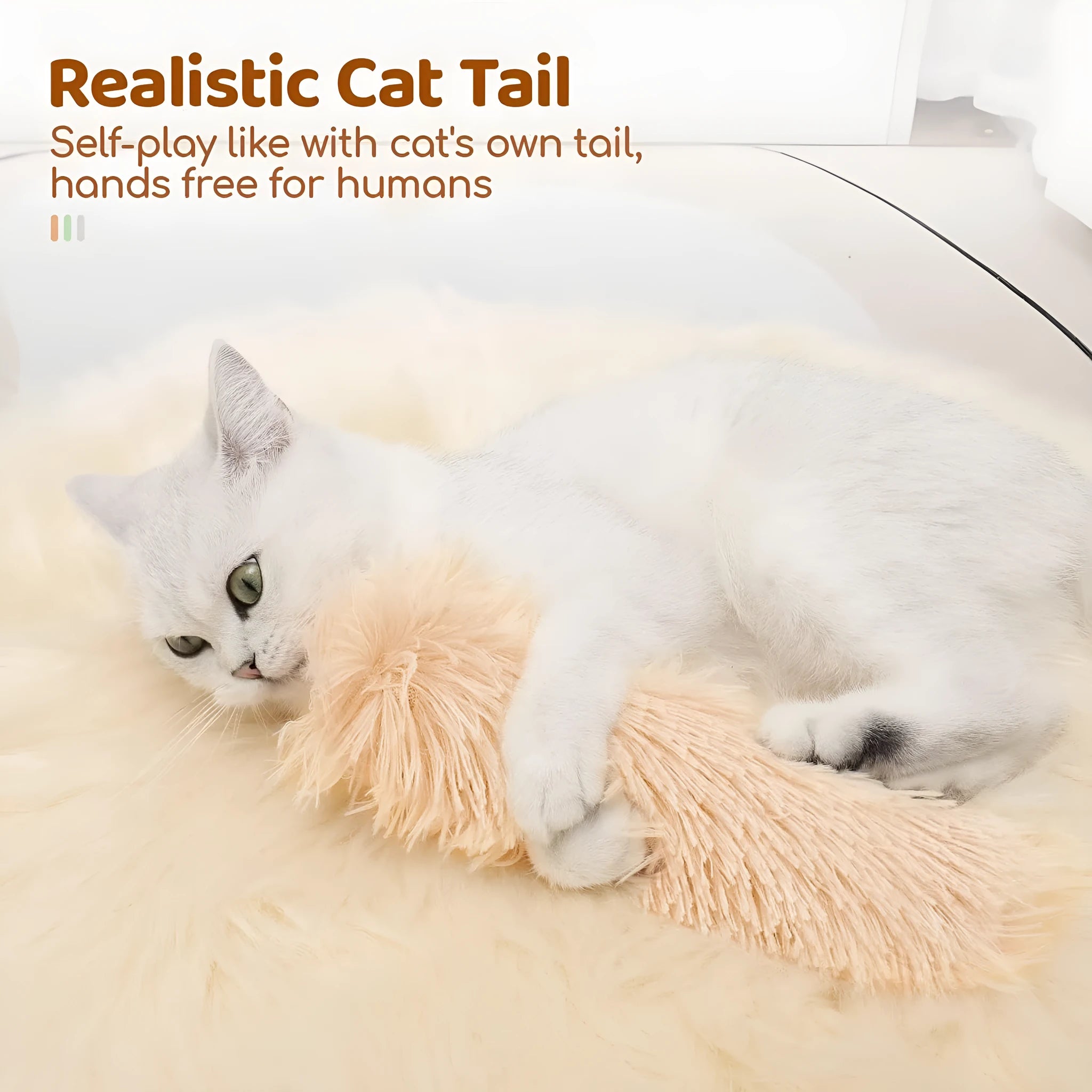 Soft blue plush cat toy pillow measuring 27 by 10 centimetres.