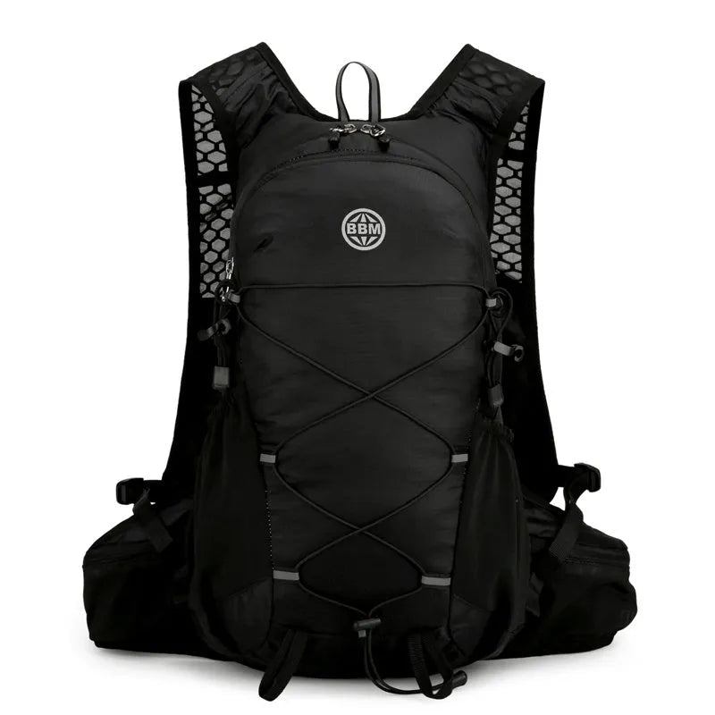 20L lightweight outdoor cycling hiking backpack in blue with multiple compartments and breathable back panel