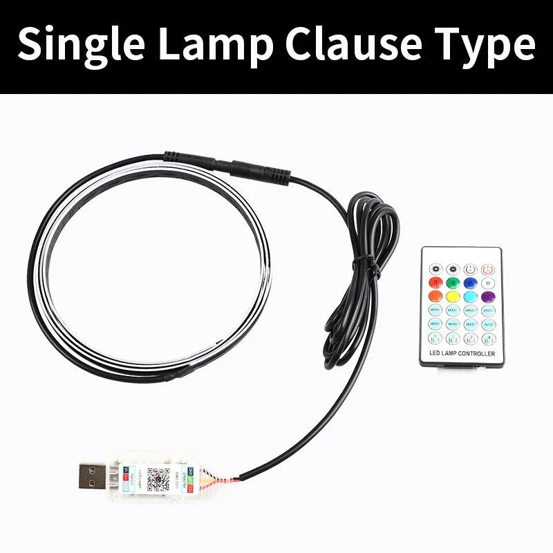 Car interior ambience light with aluminium alloy LED strip and remote control