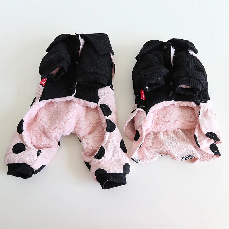 Pet couple costumes with lapel shoulder straps in cloth material