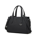 Genuine leather crossbody bag in horizontal square suitcase shape with shoulder strap