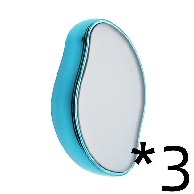 Manual glass epilator for hair removal and shaving in compact design with colour options