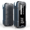 CY53 car emergency jump starter power bank unit with LCD display and LED lights.