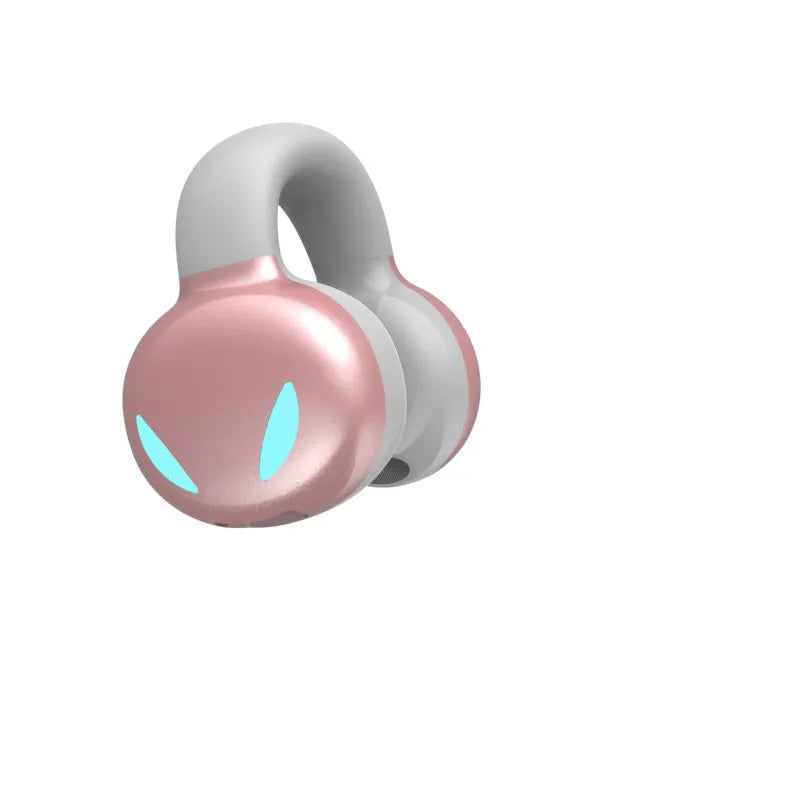Clip-on Bluetooth headset YX03 in black silicone with simple style clip design for calls and music.