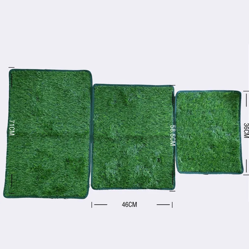 Green dog pee training grass mat with realistic texture for indoor and outdoor pet potty training