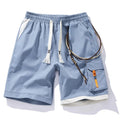 Men's bamboo fibre plus size shorts in straight leg cut with high waist elastic design