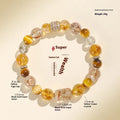A women's bracelet featuring strands of natural Duobao crystal beads in a black and gold style.