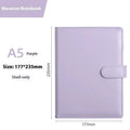A5 PU leather zippered notebook binder cover in a choice of 11 solid colours.