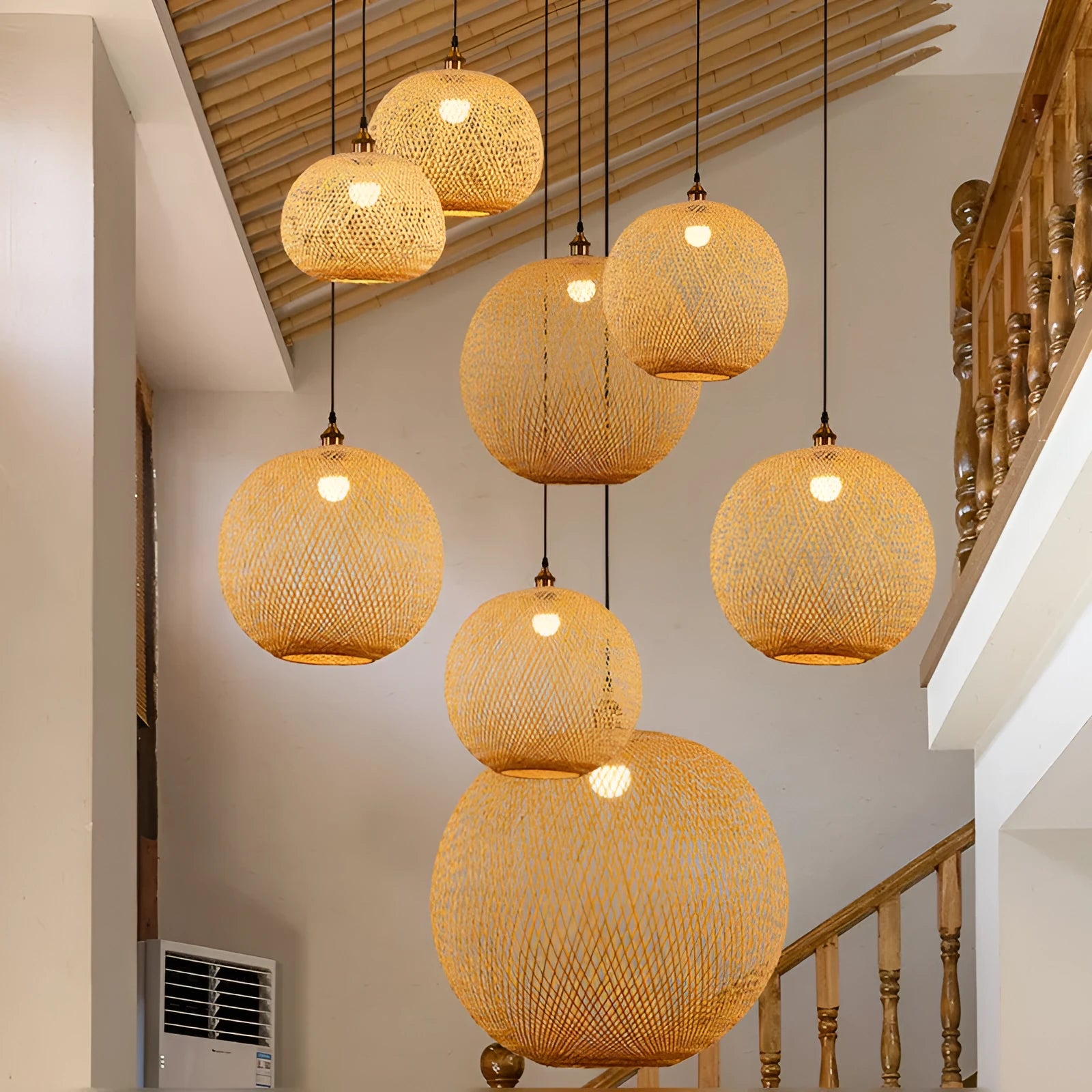 Zen tea room pastoral rustic crystal glass chandelier ceiling light fixture