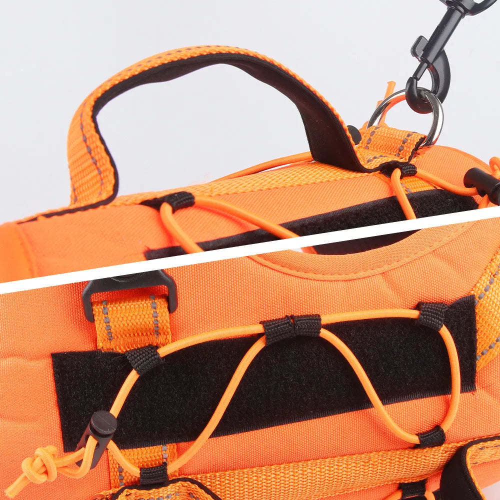Explosion-proof dog harness with hand-holding rope in multiple colour options including black, brown, and navy blue