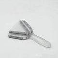 Adjustable telescopic bottle opener in ABS plastic with ergonomic handle in clear, red, or transparent grey colour options