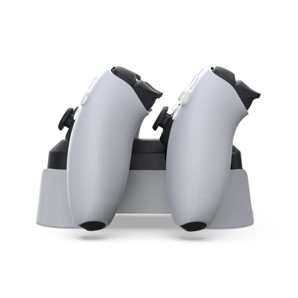 PS5 dual-seat gamepad charger with display light in Gray ABS material