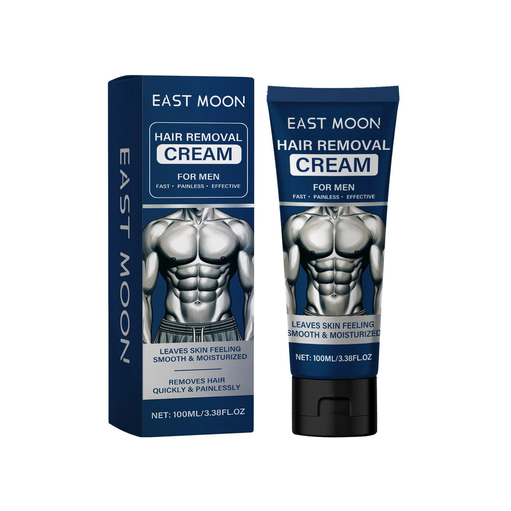 Men's depilatory cream in 100ml tube for beard, armpit, hand and leg hair removal