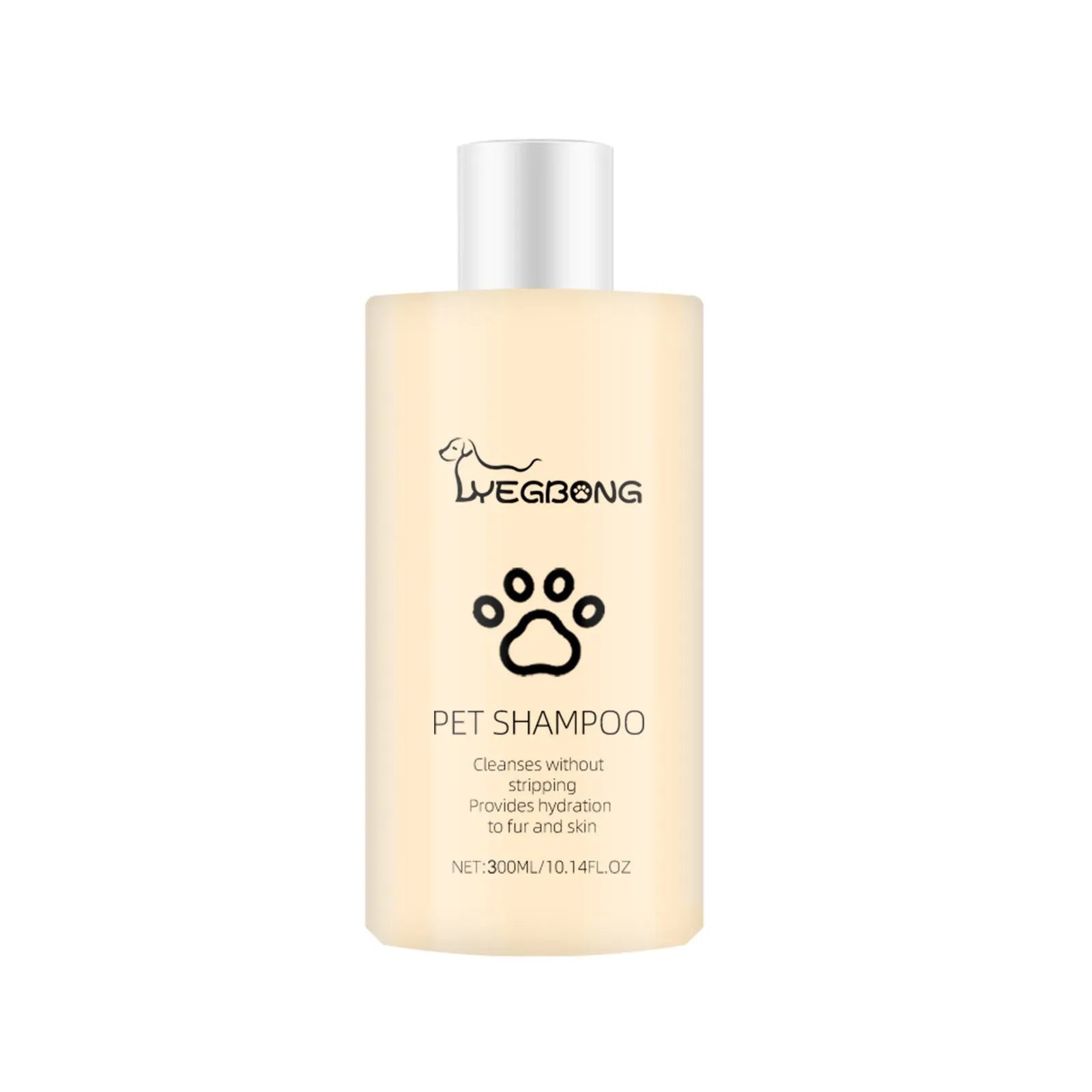 Bottle of mild pet shampoo for dogs and cats in 100ml or 300ml size