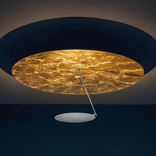 Modern white and gold 50cm diameter iron art chandelier ceiling lamp with warm LED light