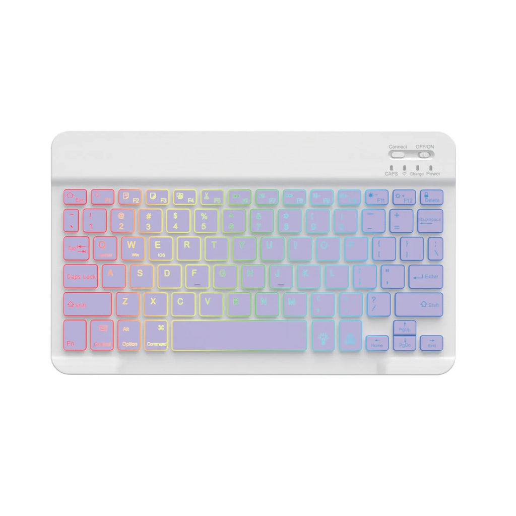 10-inch Bluetooth keyboard tablet with colourful backlighting for mobile phones and tablets
