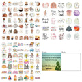 50-piece graffiti sticker set with random printed patterns for personalising surfaces