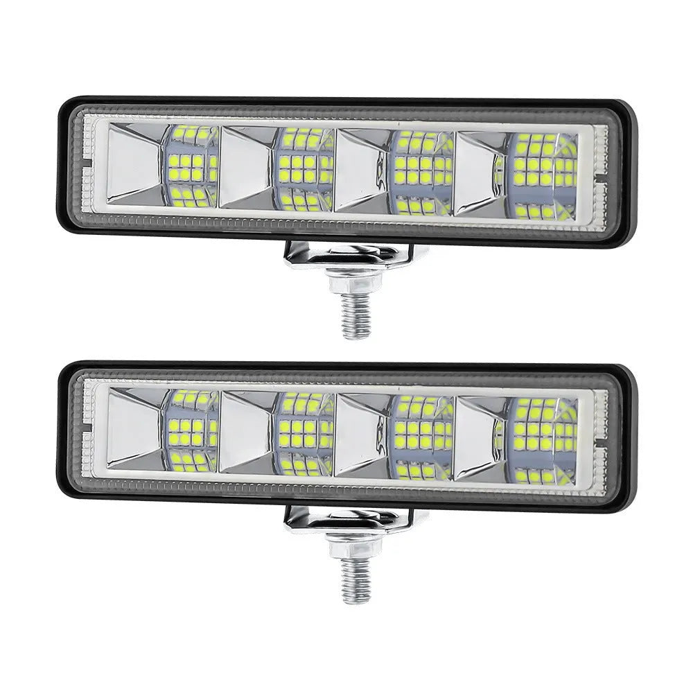 Four white aluminium LED work lights for car and truck modification