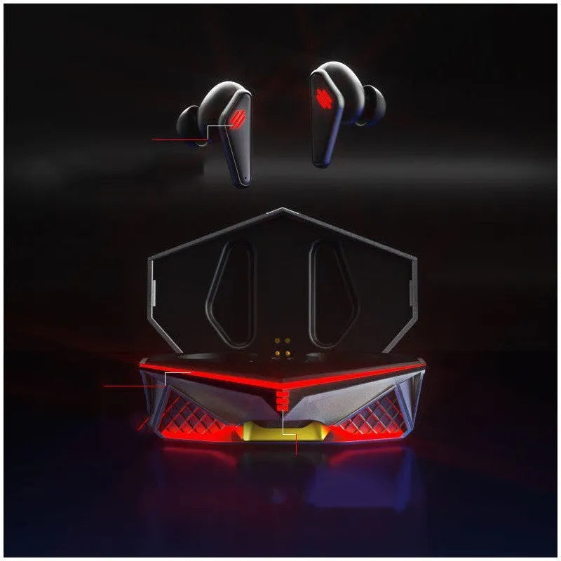 K98 Black TWS wireless Bluetooth earbuds with charging case for gaming and music