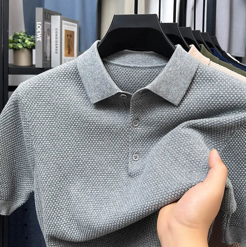 Loose cotton short sleeve pullover sweater in pure cotton fabric shown in multiple colour options